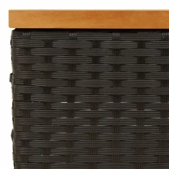 vidaXL Jardín-Cubierta para base sombrilla ratán PE acacia 70x70x25 cm