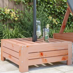 vidaXL Jardín-Cubierta para base de sombrilla madera maciza de pino