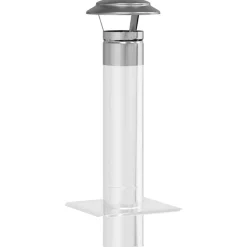 vidaXL Accesorios Para Hornos De Leña Y Chimeneas-Cubierta para Chimenea Plateado 20 x 20 x 18 cm