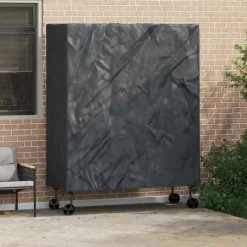 vidaXL Accesorios Para Muebles De Jardín-Cubierta para Mesa de Pingpong Negro 165 x 70 x 185 cm tela