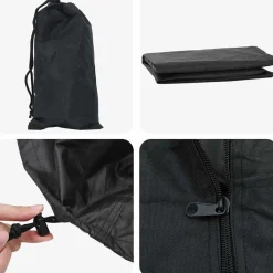 vidaXL Accesorios Para Muebles De Jardín-Cubierta para Mesa de Pingpong Negro 165 x 70 x 185 cm tela