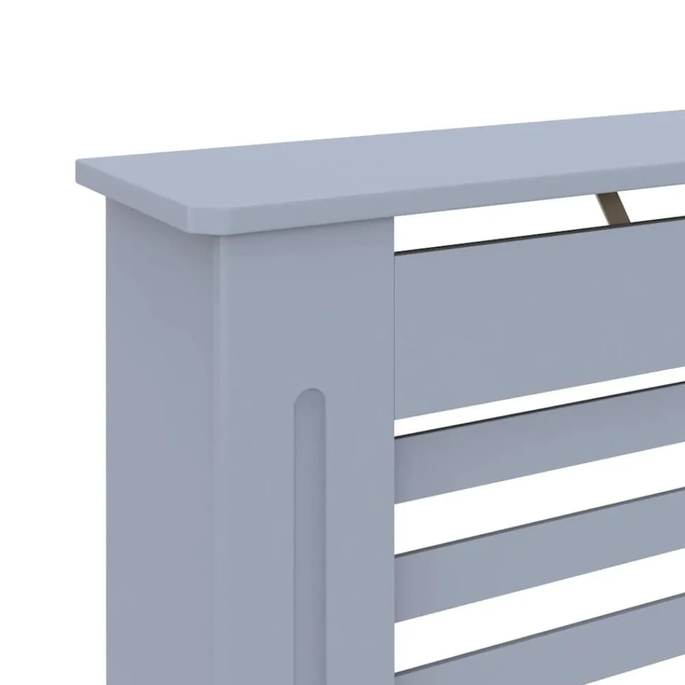 vidaXL Accesorios Para Electrodomésticos-Cubierta para radiador MDF gris 152x19x81,5 cm