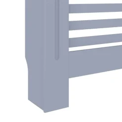 vidaXL Accesorios Para Electrodomésticos-Cubierta para radiador MDF gris 152x19x81,5 cm