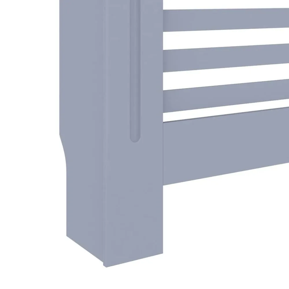 vidaXL Accesorios Para Electrodomésticos-Cubierta para radiador MDF gris 152x19x81,5 cm