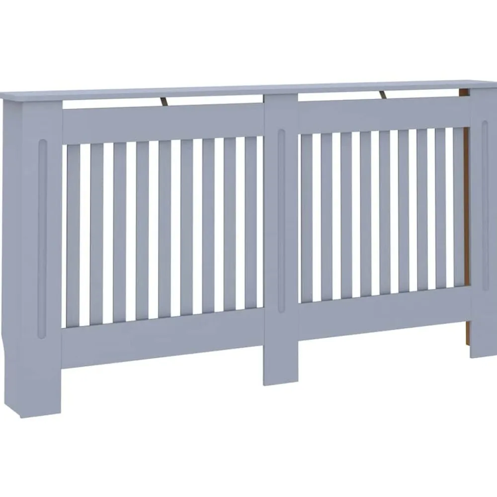 vidaXL Cubierta para radiador MDF gris 152x19x81,5 cm Antracita Discount