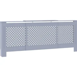 vidaXL Accesorios Para Electrodomésticos-Cubierta para radiador MDF 205 cm