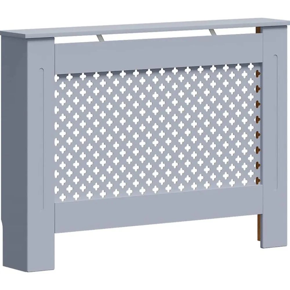 vidaXL Cubierta para radiador MDF gris 112x19x81,5 cm Antracita Sale