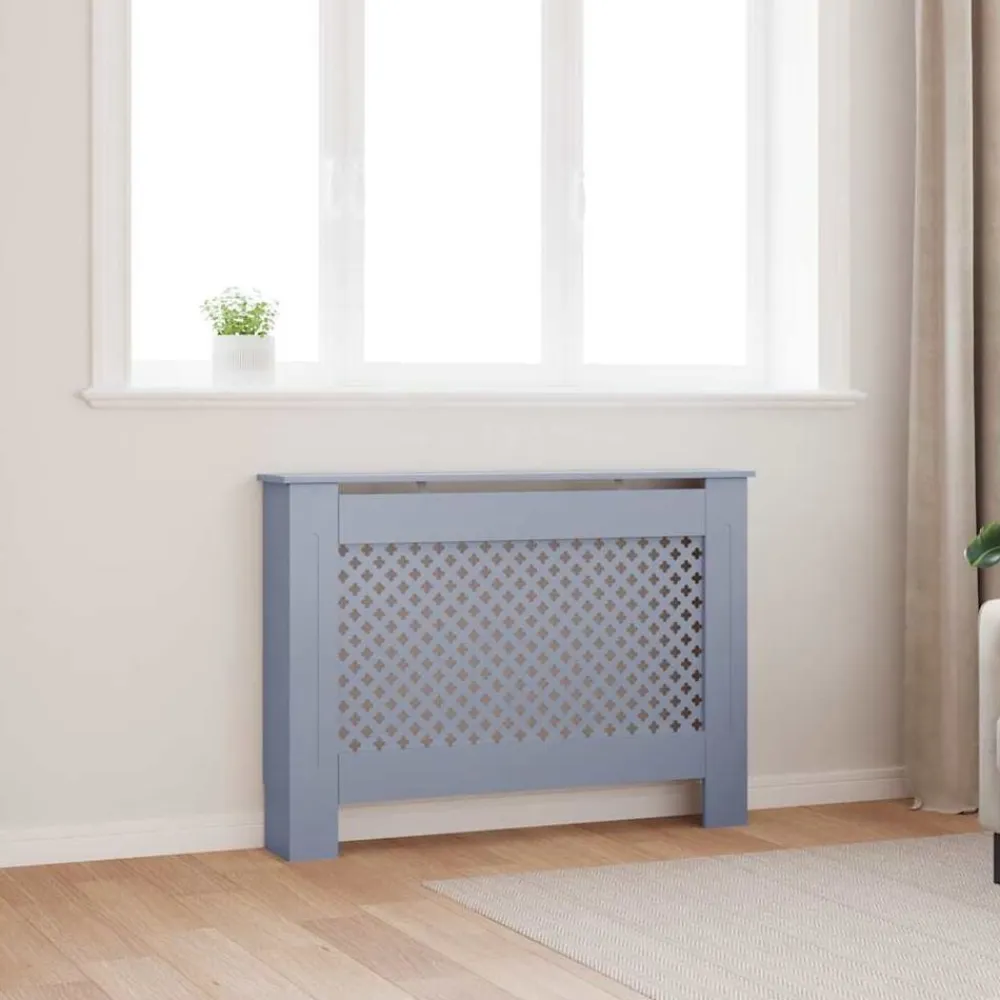 vidaXL Cubierta para radiador MDF gris 112x19x81,5 cm Antracita Sale