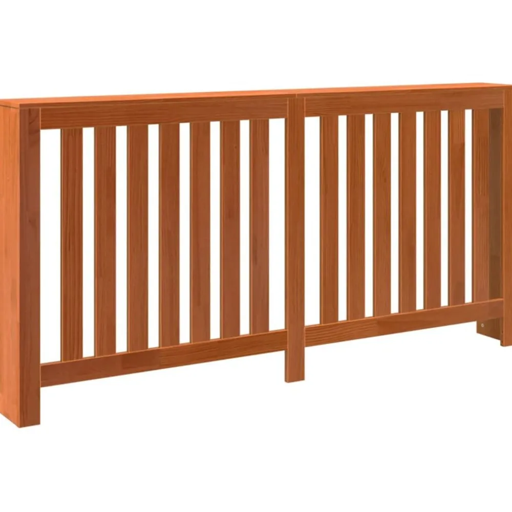 vidaXL Cubierta radiador madera maciza pino marrón cera 169x19x84 cm Marrón Best