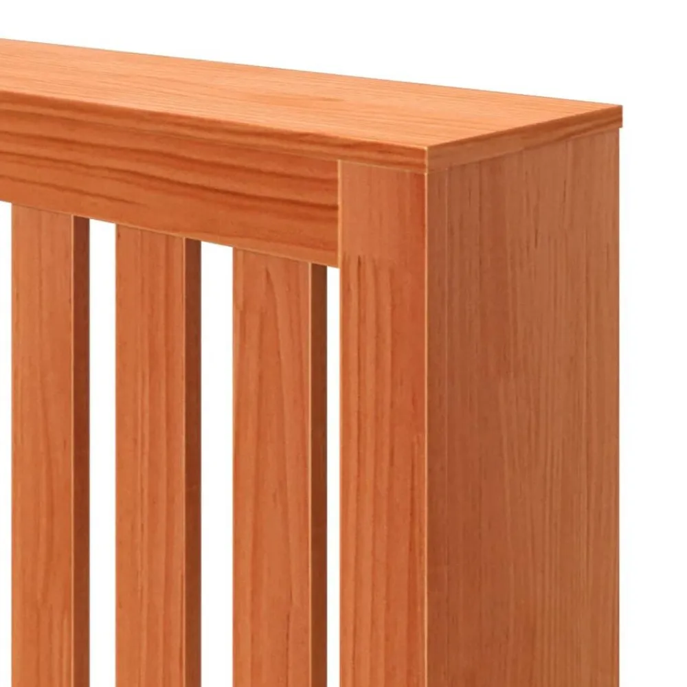 vidaXL Cubierta radiador madera maciza pino marrón cera 169x19x84 cm Marrón Best