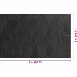 vidaXL Cubierta solar de piscina de PE rectangular flotante 8x5m Negro Outlet