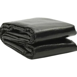 vidaXL Cubierta solar de piscina PE rectangular flotante 10x5 m Negro Outlet