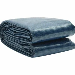 vidaXL Piscina Y Spa-Cubierta solar de piscina de PE flotante negro y azul 1200x600cm