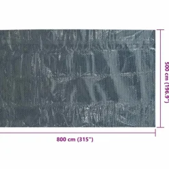 vidaXL Piscina Y Spa-Cubierta solar de piscina de PE flotante negro y azul 800x500cm