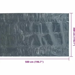 vidaXL Piscina Y Spa-Cubierta solar de piscina de PE flotante negro y azul 500x300cm