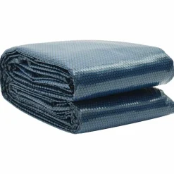 vidaXL Piscina Y Spa-Cubierta solar de piscina PE flotante negro y azul 1000x500cm
