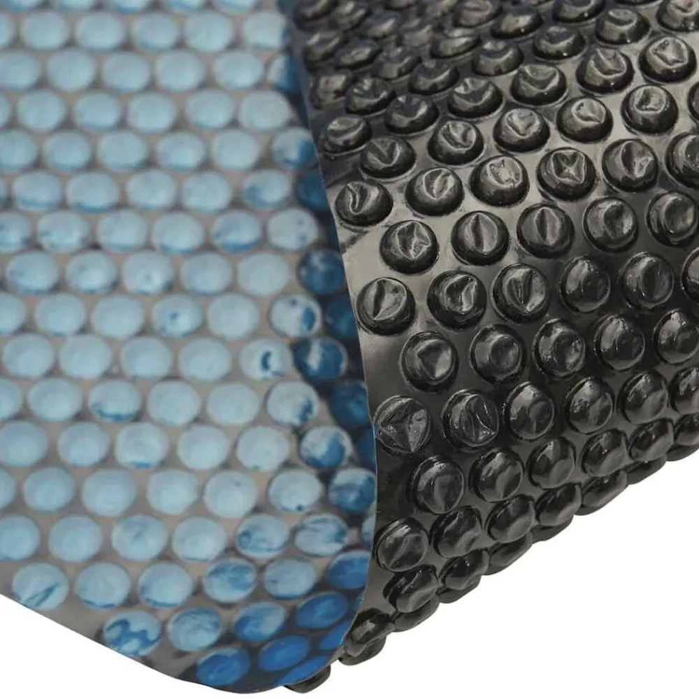 vidaXL Piscina Y Spa-Cubierta solar de piscina PE flotante negro y azul 1000x500cm