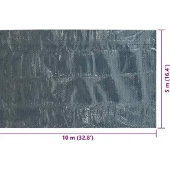 vidaXL Piscina Y Spa-Cubierta solar de piscina PE flotante negro y azul 1000x500cm