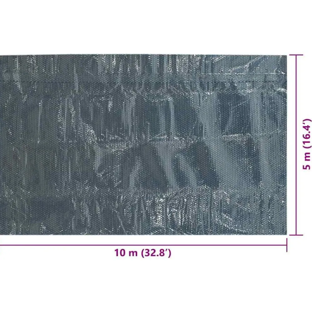 vidaXL Piscina Y Spa-Cubierta solar de piscina PE flotante negro y azul 1000x500cm