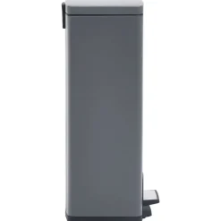 vidaXL Productos Del Hogar-Cubo basura con pedal antihuellas 30L acero inoxidable