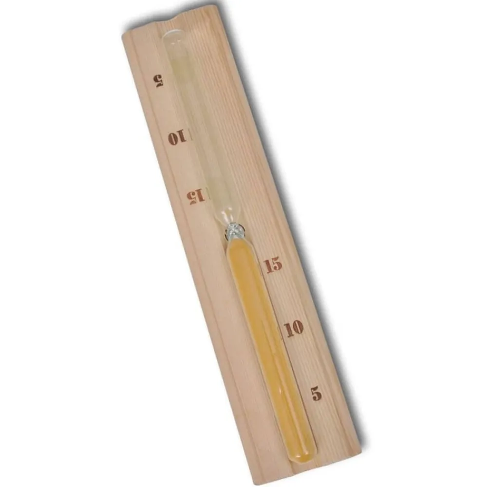 vidaXL Piscina Y Spa-Cubo de accesorios de sauna cuchara, reloj, termo higrómetro