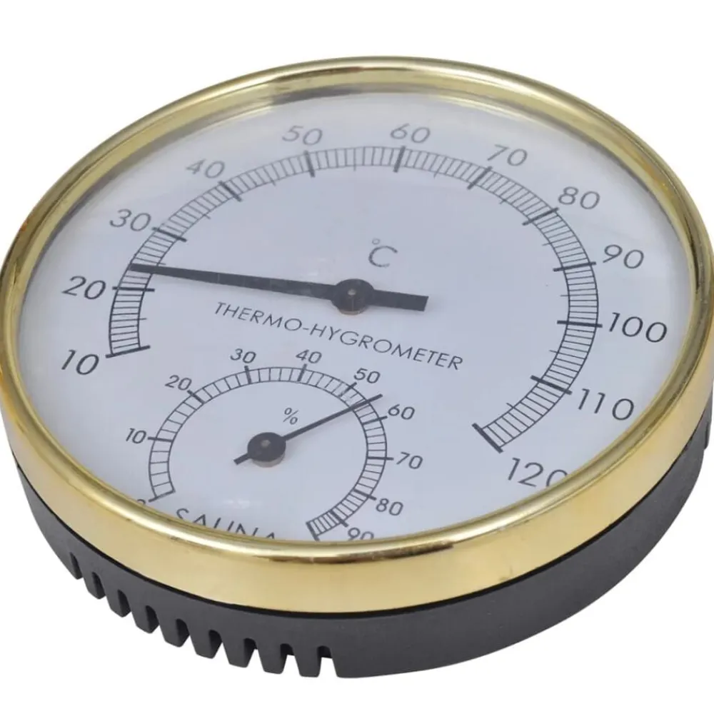 vidaXL Piscina Y Spa-Cubo de accesorios de sauna cuchara, reloj, termo higrómetro