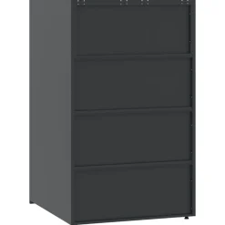 vidaXL Cubo de basura con ruedas para cubo individual 69x79x117 cm acero Antracita Clearance