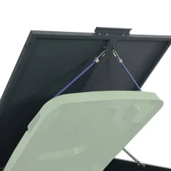 vidaXL Cubo de basura con ruedas para cubo individual 69x79x117 cm acero Antracita Clearance