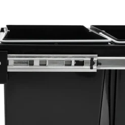 vidaXL Productos Del Hogar-Cubo de basura de cocina extraíble reciclaje cierre suave 48 L
