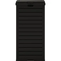vidaXL Cubo de basura de exterior polipropileno 41x41x86 cm Negro