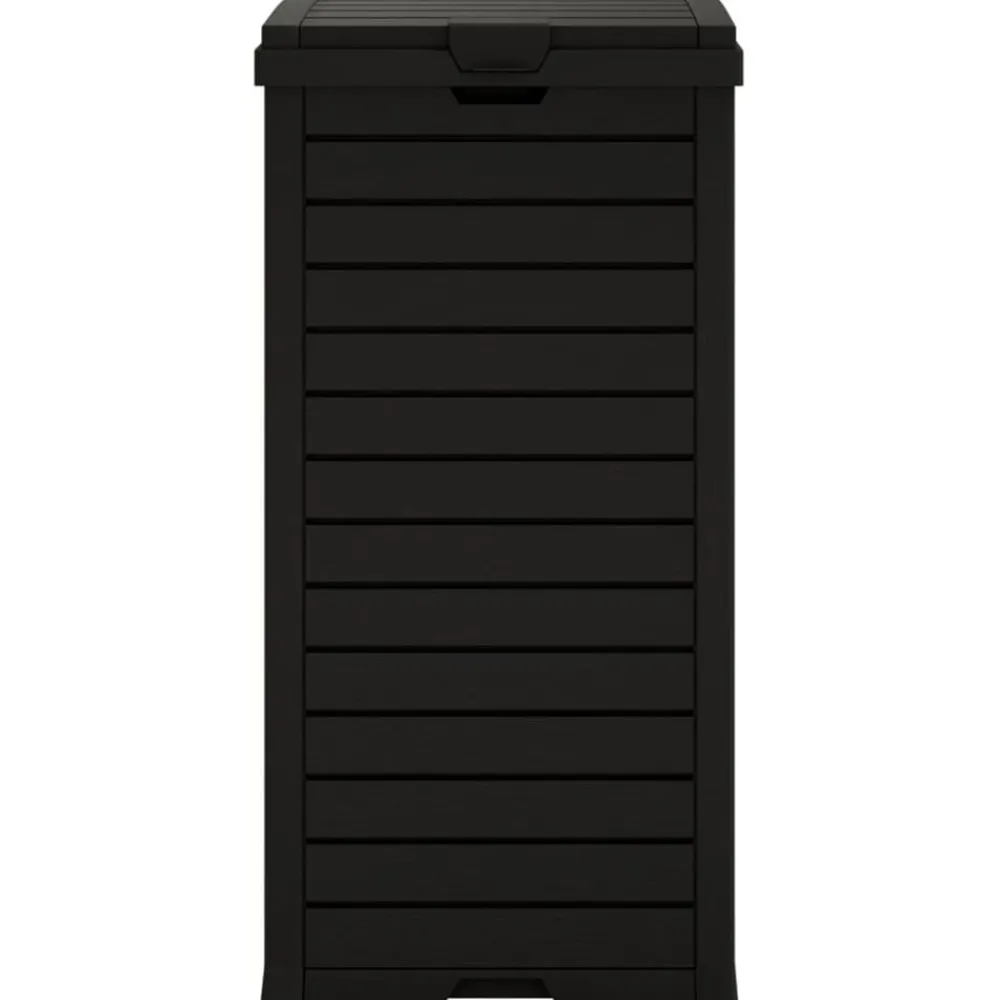 vidaXL Cubo de basura de exterior polipropileno 41x41x86 cm Negro