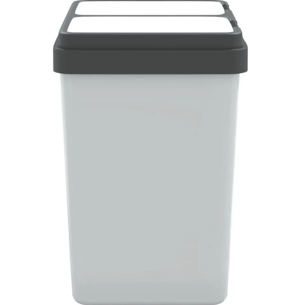 vidaXL Cubo de basura doble 2x25 L Blanco Hot