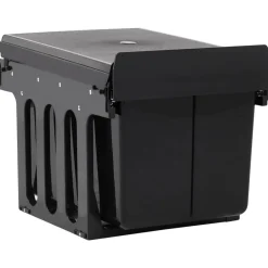 vidaXL Productos Del Hogar-Cubo de basura extraíble en armario de cocina cierre suave 48 L