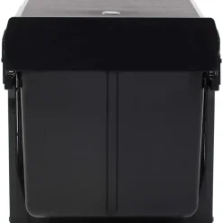 vidaXL Productos Del Hogar-Cubo de basura extraíble en armario de cocina cierre suave 48 L
