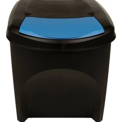 vidaXL Cubos de basura apilables 4 piezas gris 100 L Antracita Best
