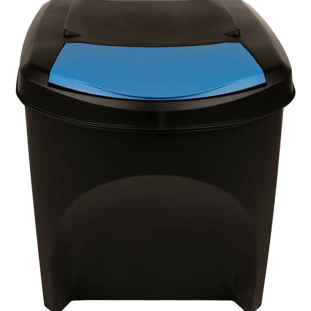 vidaXL Cubos de basura apilables 4 piezas gris 100 L Antracita Best