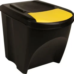 vidaXL Cubos de basura apilables 4 piezas gris 100 L Antracita Best