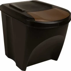 vidaXL Cubos de basura apilables 4 piezas gris 100 L Antracita Best