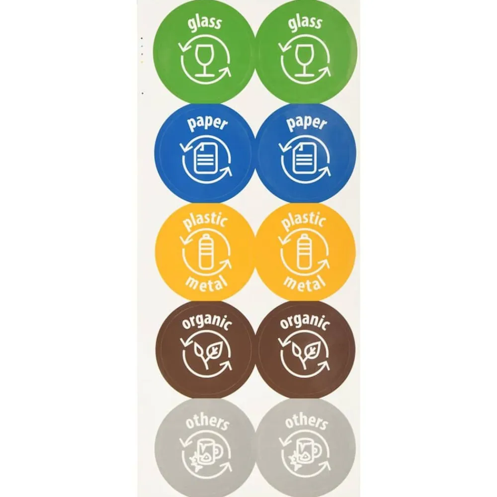 vidaXL Cubos de basura apilables 4 piezas gris 100 L Antracita Best