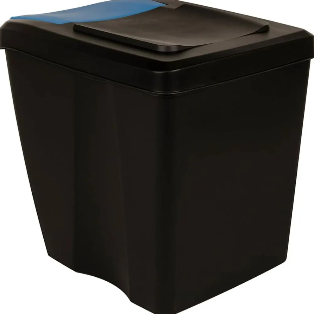 vidaXL Cubos de basura apilables 4 piezas gris 100 L Antracita Best