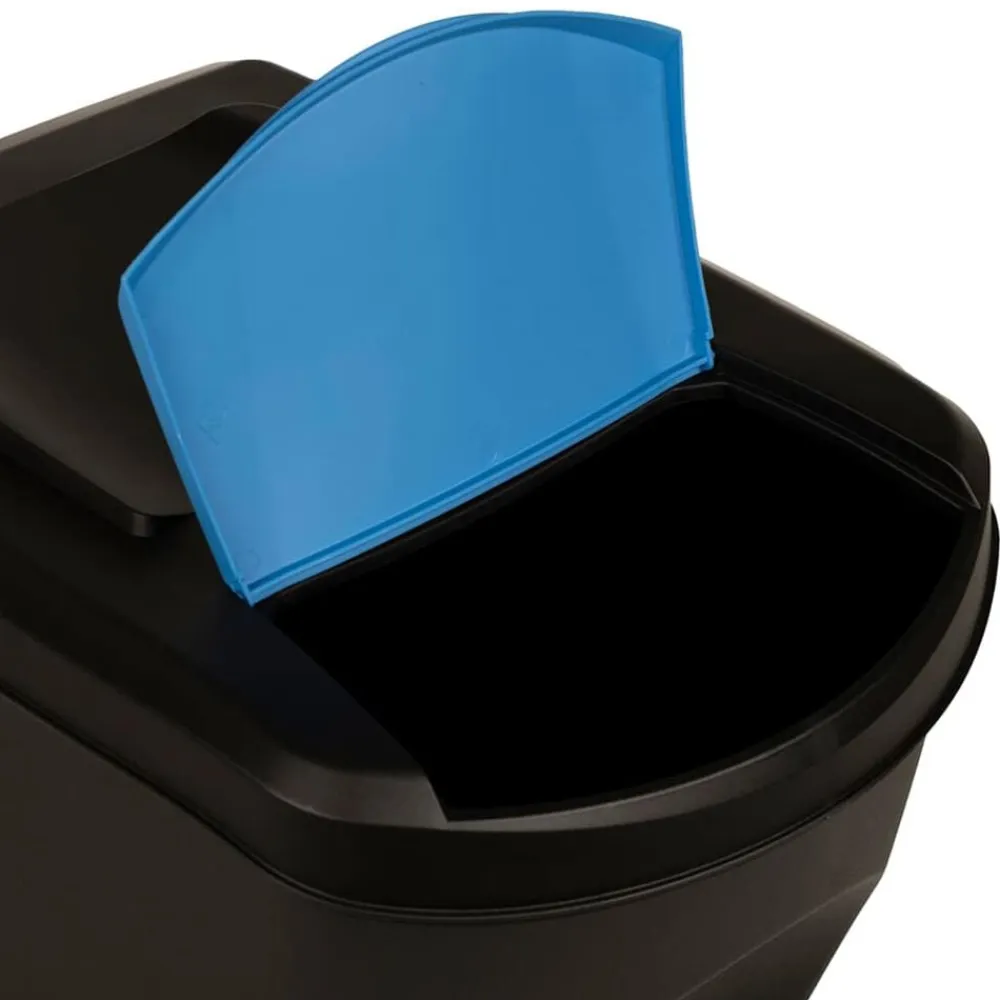 vidaXL Cubos de basura apilables 4 piezas gris 100 L Antracita Best