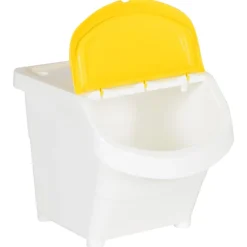 vidaXL Cubos de basura apilables con tapa 3 uds PP 78 L Blanco New