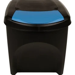 vidaXL Productos Del Hogar-Cubos de basura apilables 3 piezas gris 75 L