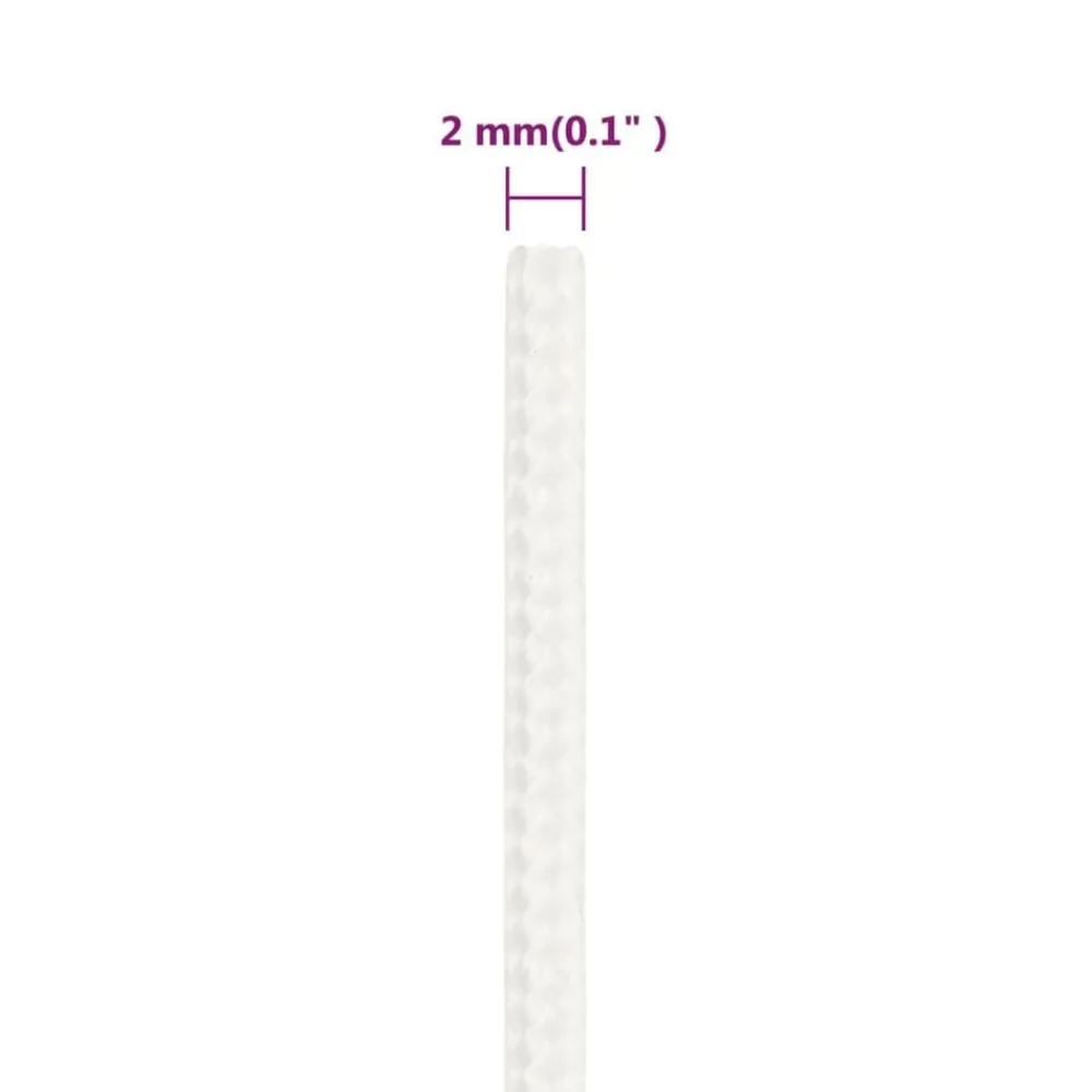 vidaXL Cuerda de barco polipropileno intenso 2 mm 25 m Blanco Sale