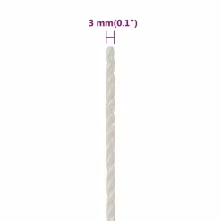 vidaXL Accesorios De Bricolaje-Cuerda de trabajo polipropileno 3 mm 25 m
