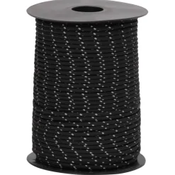 vidaXL Cuerda de vientos con tiras reflectantes y tensores 50 m 3 mm Negro Best
