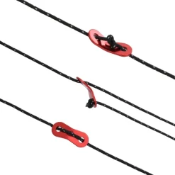 vidaXL Cuerda de vientos con tiras reflectantes y tensores 50 m 3 mm Negro Best