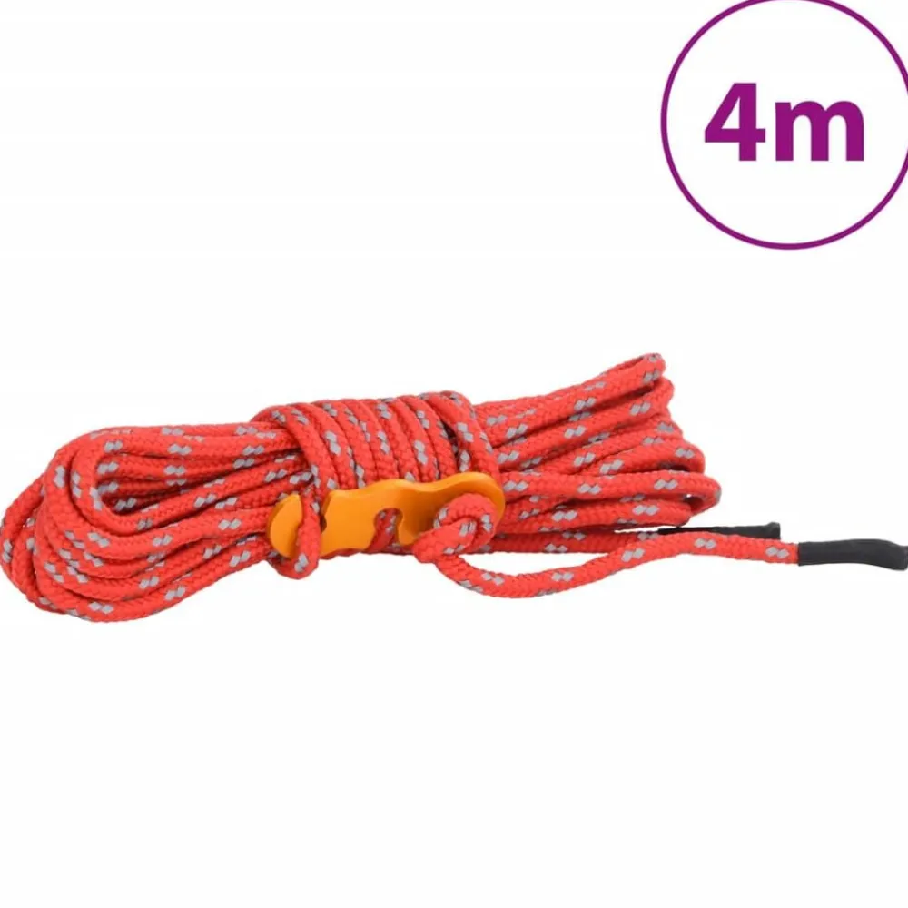 vidaXL Actividades Al Aire Libre-Cuerda de vientos con tensores reflectantes 8 piezas 4 m 4 mm