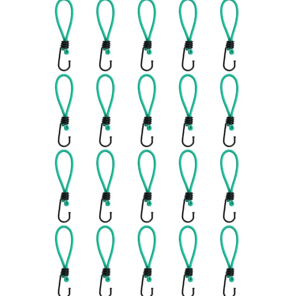 vidaXL Piezas Y Accesorios Para Vehículos-Cuerdas elásticas con ganchos 20 unidades 15 cm