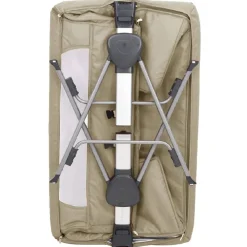 Niños vidaXL Mobiliario Para Bebés Y Niños Pequeños-Cuna con colchón tela de lino gris taupe